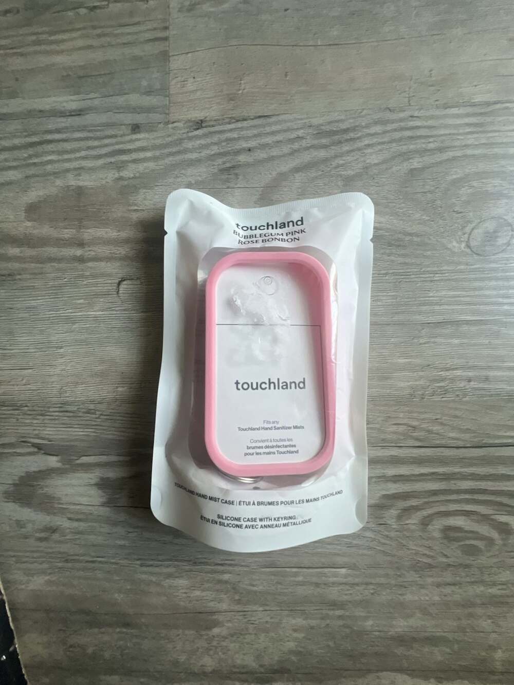 Touchland Bubblegum Pink Hand Mist Case with Keyring